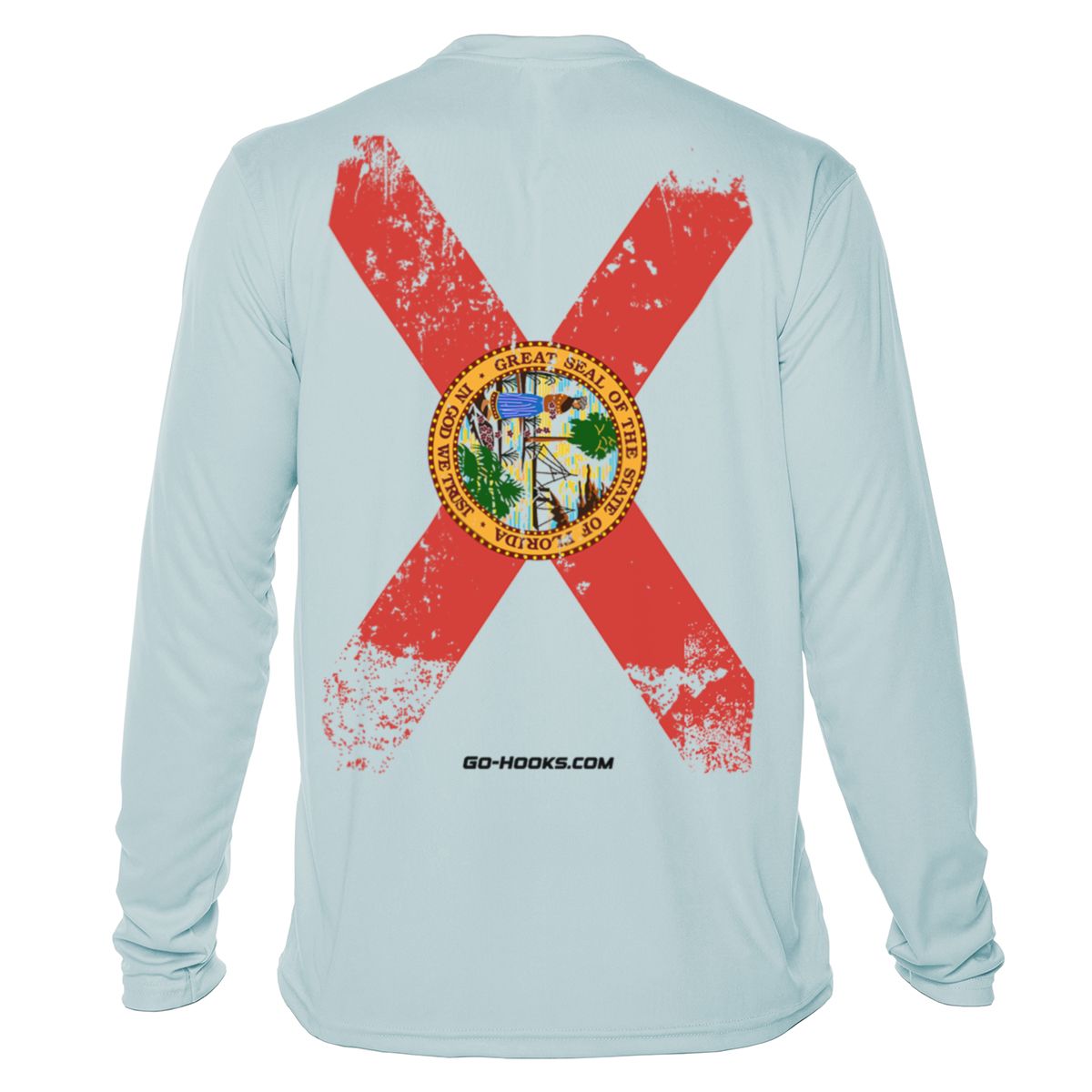 DISTRESSED FLORIDA FLAG DISTRESSED FLORIDA FLAG, SIZE: S, COLOR: ARCTIC BLUE