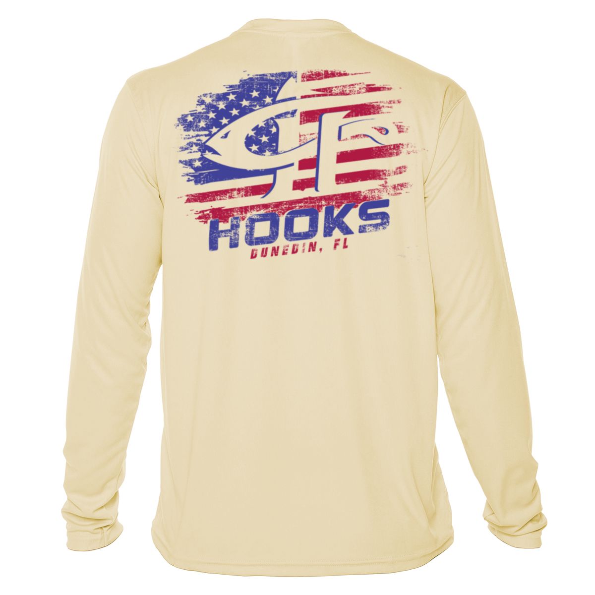 HOOKS DISTRESSED FLAG HOOKS DISTRESSED FLAG, SIZE: S, COLOR: PALE YELLOW