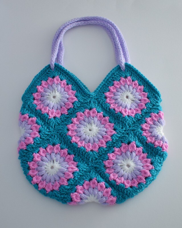 Unicorn Granny Square Market Bag