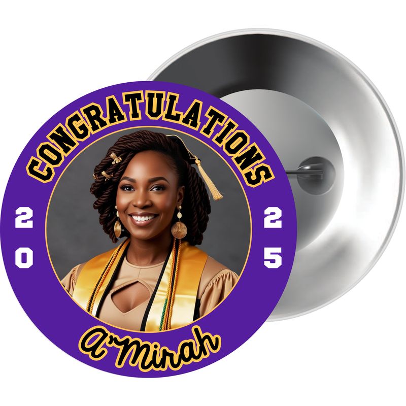 Grad Pin back Buttons