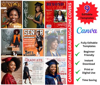 Grad Magazine Templates *Digital Download*