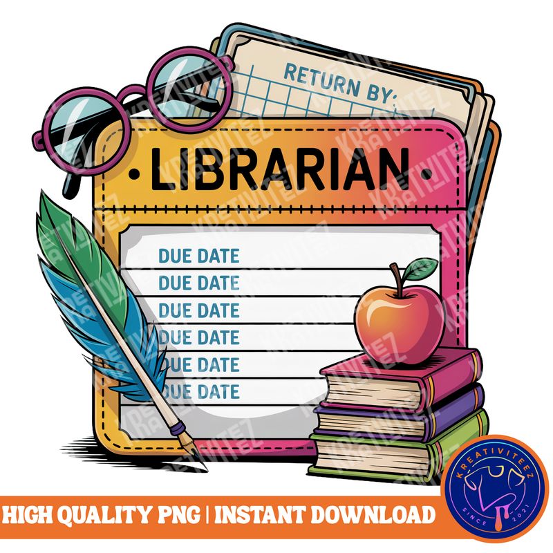 Teacher PNG | Digital Download - Librarian