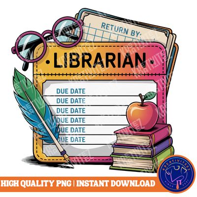 Teacher PNG | Digital Download - Librarian