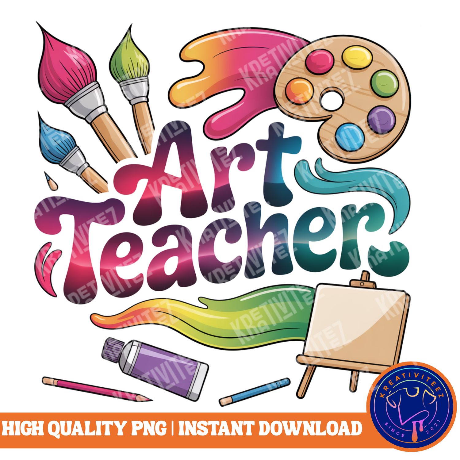 Teacher PNG | Digital Download - Art Teacher