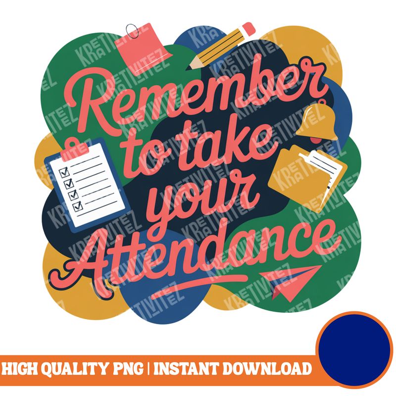 Teacher PNG | Digital Download - Attendance