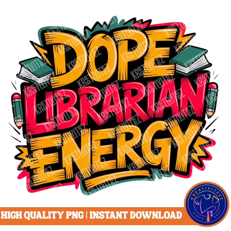Teacher PNG | Digital Download - Graffiti Dope Librarian