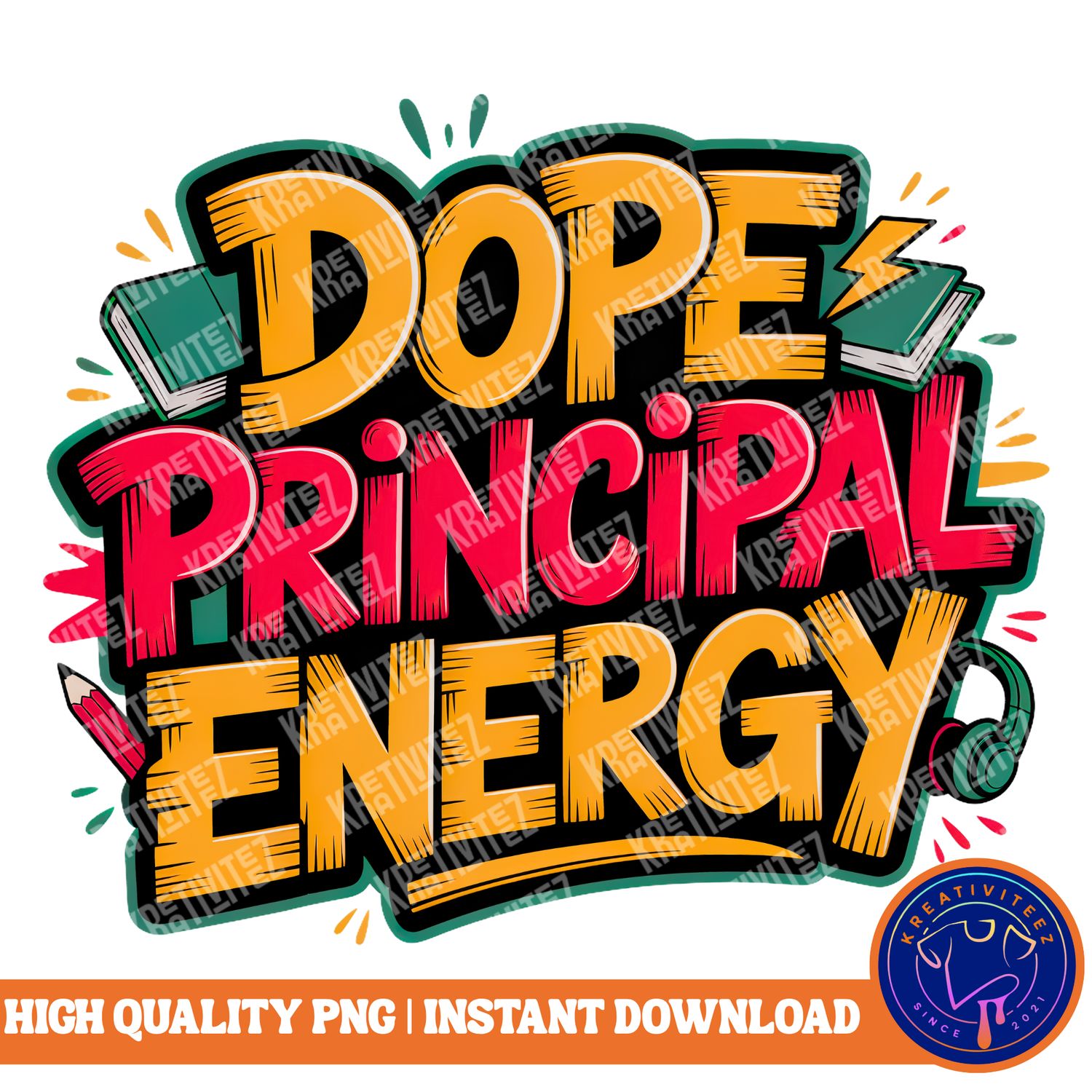 Teacher PNG | Digital Download - Graffiti Dope Principal
