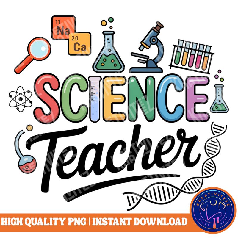 Teacher PNG | Digital Download - Science Teacher