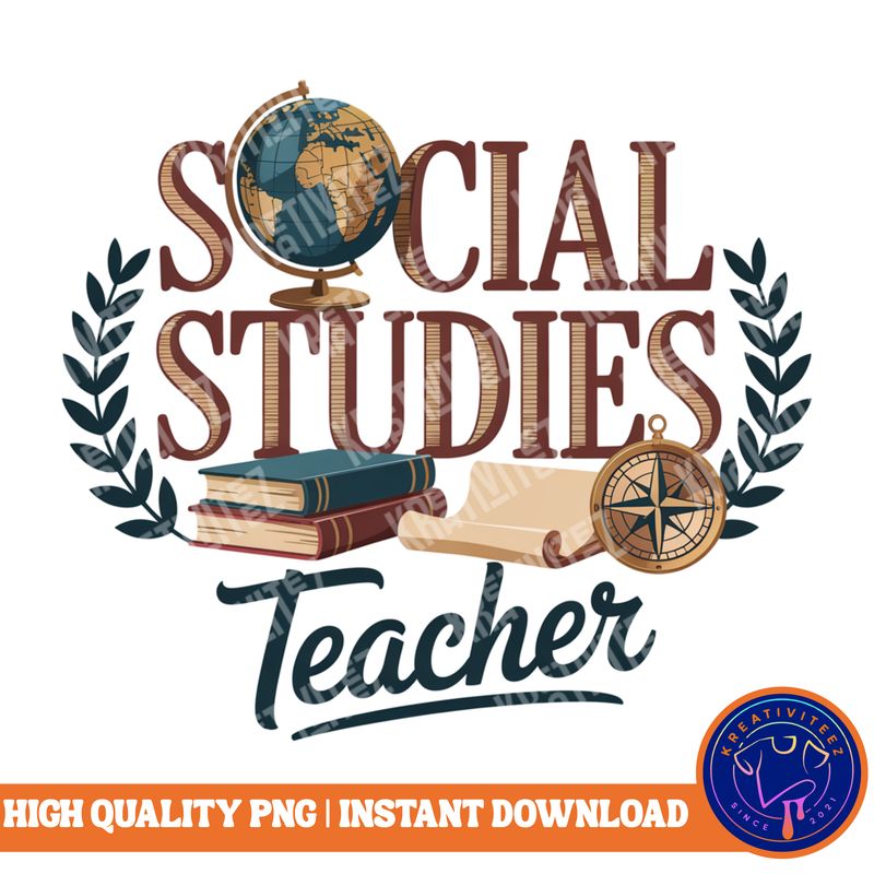 Teacher PNG | Digital Download - Social Studies Teacher