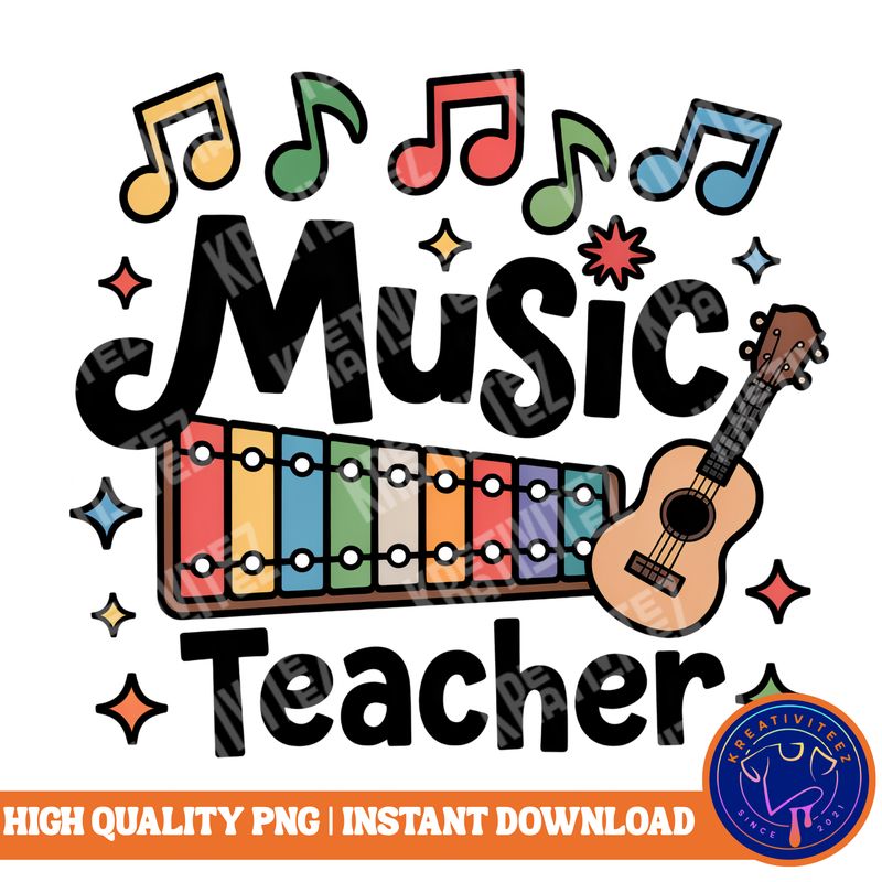 Teacher PNG | Digital Download - Music Teacher