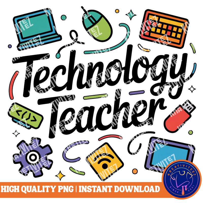 Teacher PNG | Digital Download - Technology Teacher