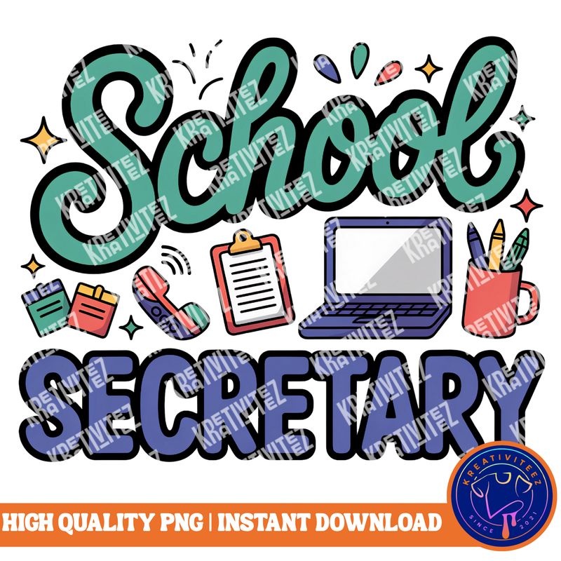 Teacher PNG | Digital Download - School Secretary