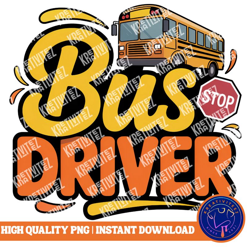 Teacher PNG | Digital Download - Bus Driver
