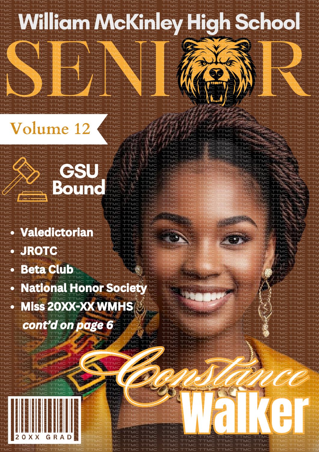 Editable Graduation Magazine Cover