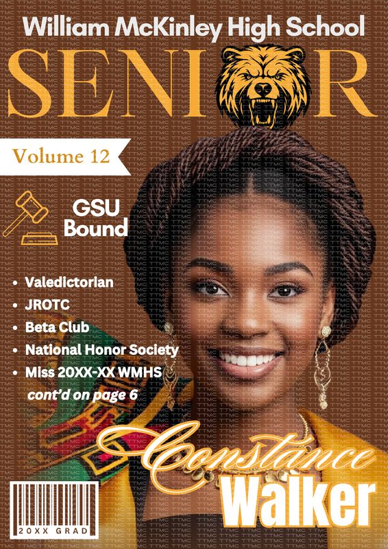 Editable Graduation Magazine Cover