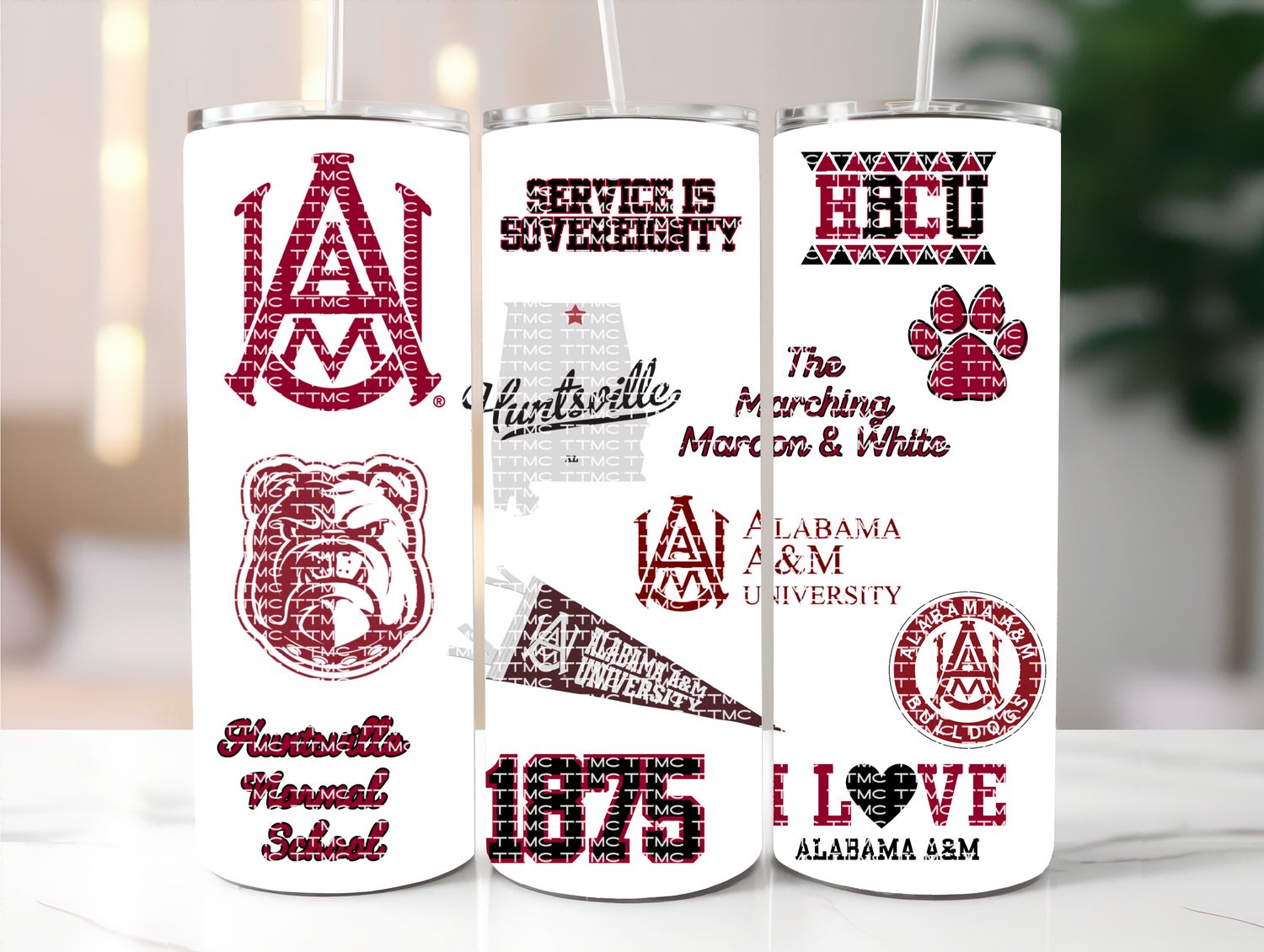 Alabama A&amp;M HBCU tumbler, custom alumni gift by The Teacher Magic Co.