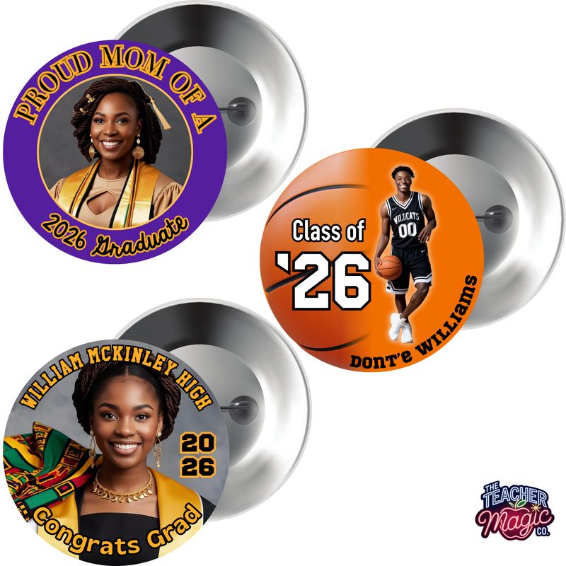 Custom Pin Back Buttons