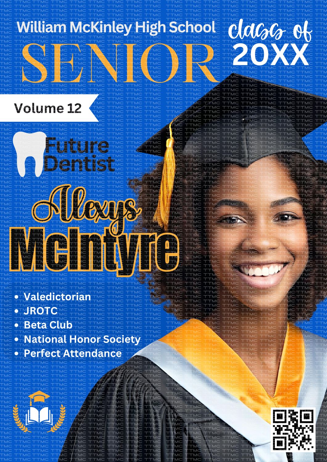Editable Graduation Magazine Cover