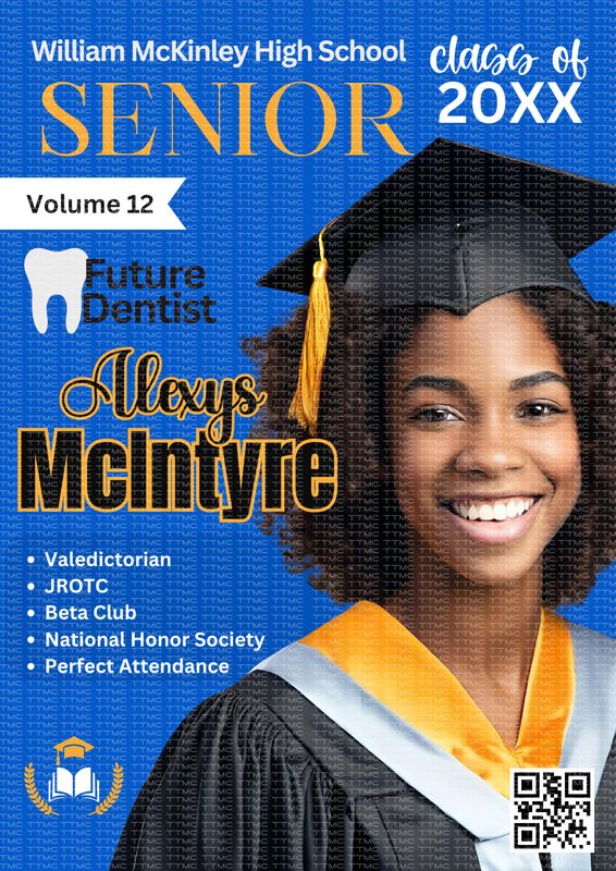 Editable Graduation Magazine Cover
