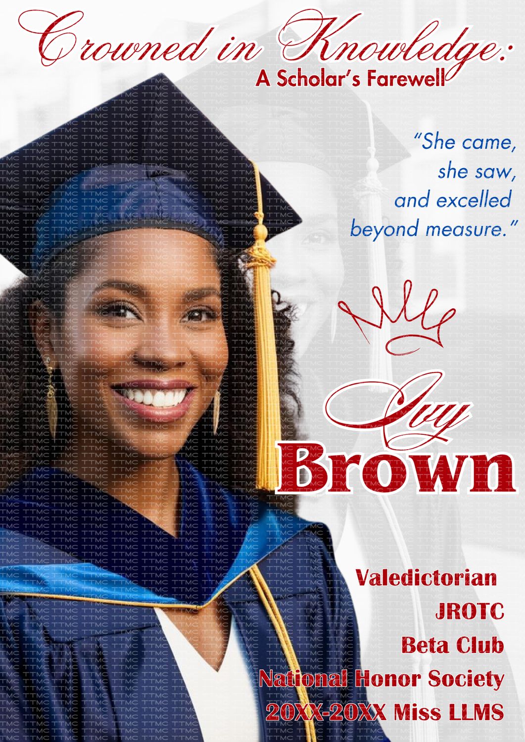 Editable Graduation Magazine Cover