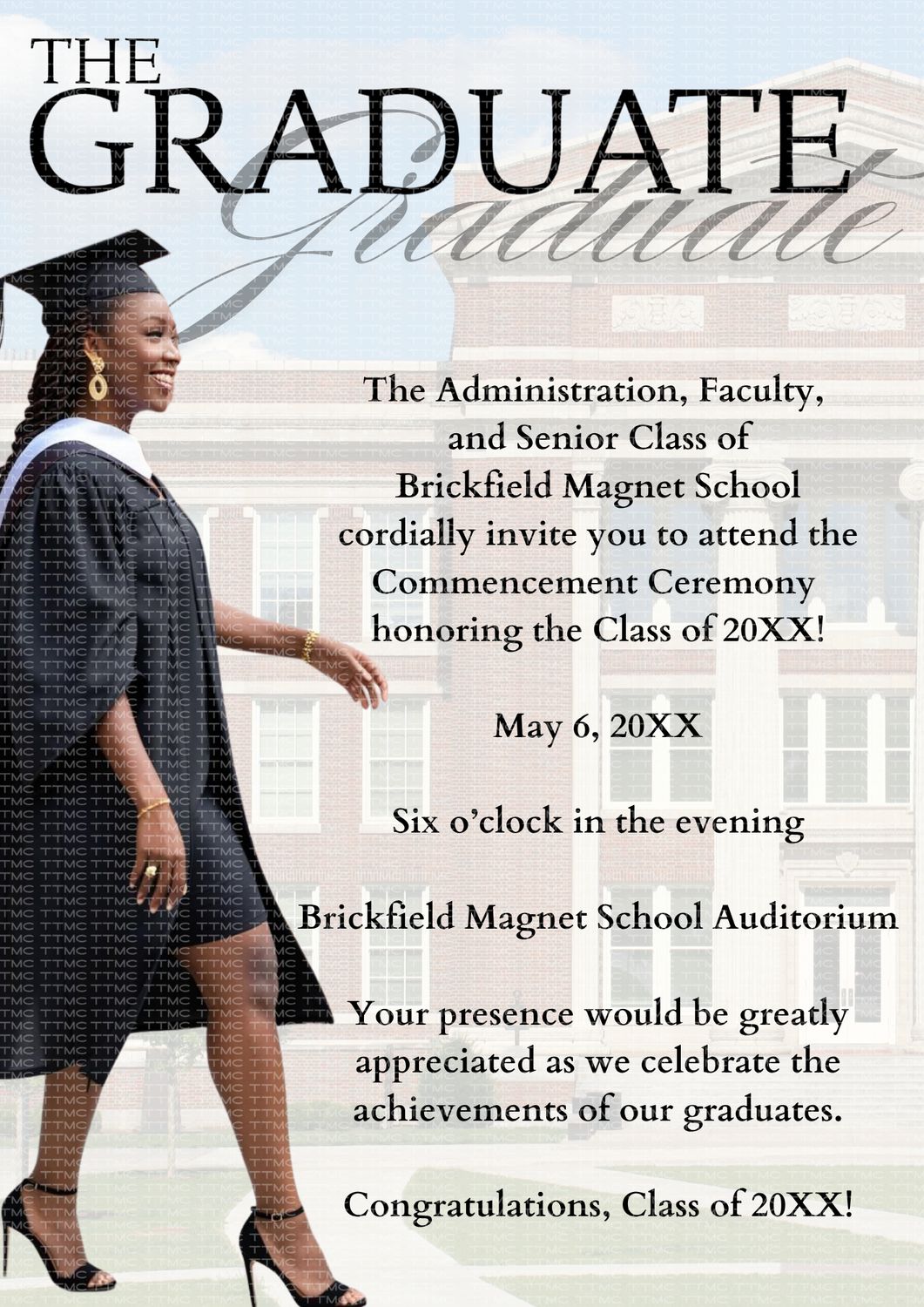 Editable Graduation Magazine Cover