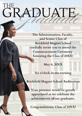 Editable Graduation Magazine Cover