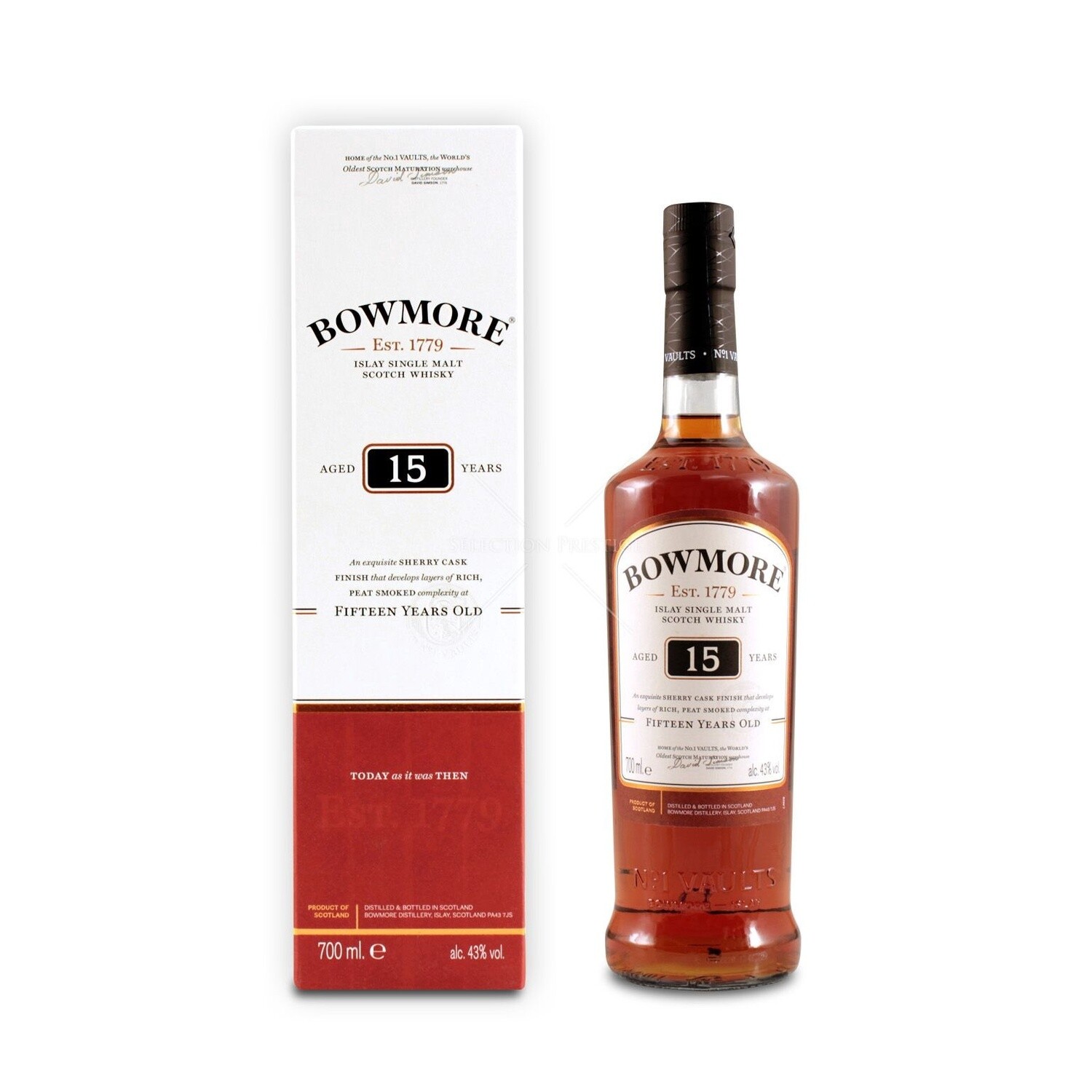 Bowmore 15yr Islay Single Malt Scotch Whisky (750ml)