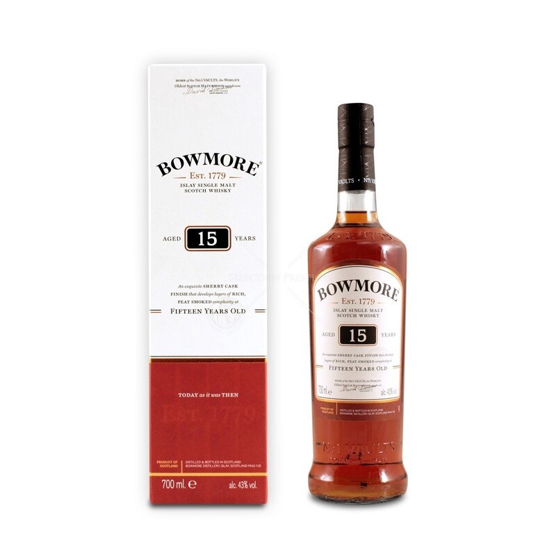 Bowmore 15yr Islay Single Malt Scotch Whisky (750ml)
