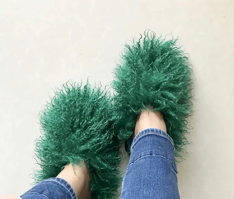 Fluffy Soft Fur Slides