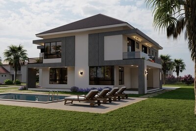 Modern 4 Bedroom Double Storey House