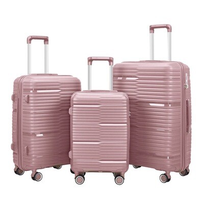 TRAVLR 100% PP break resistant lightweight  expandable luggage trolley  set (20", 24", 28")