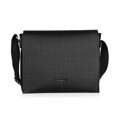 POLICE Pyramid Vegan Leather Messenger bag- Black