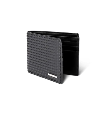 POLICE Pyramid Vegan Leather Slim Wallet - Black