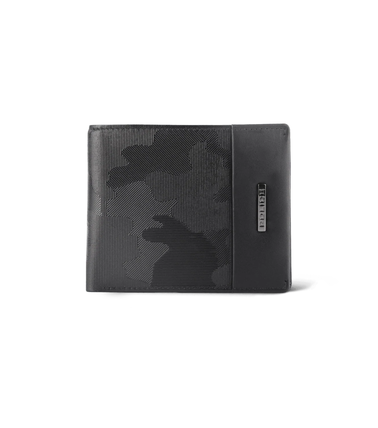 POLICE BerryBlack 100% genuine leather Slim  Leather Wallet