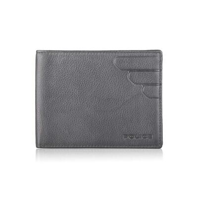 POLICE Men's Wallet 100% Genuine Leather Sleek Bolt Ultra Slim Travel Wallet