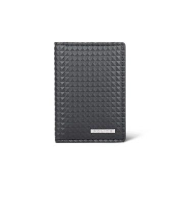 POLICE Pyramid Vegan Leather Business And Credit Card Wallet-Black
