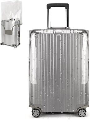 TRAVLR Clear PVC Luggage Covers Suitcase Cover Protector 0.3mm Thickening for 20 Inch Carry on Luggage with Wheels (47cm/18.50&#39;&#39;H x 36cm/14.17&#39;&#39;L x 24cm/9.44&#39;&#39;W)