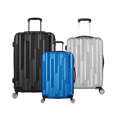 TRAVLR ABS+PC lightweight luggage trolley set (20", 24", 28") Mute Double Wheels and TSA Lock.
