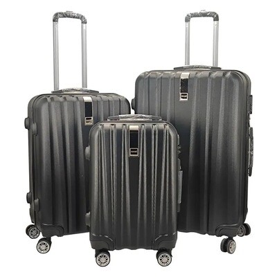 TRAVLR ABS+PC lightweight luggage trolley set (20&quot;, 24&quot;, 28&quot;) Mute Double Wheels and TSA Lock.