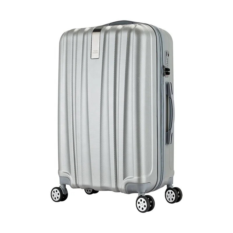 TRAVLR ABS+PC lightweight expandable 24&quot; check-in luggage trolley Mute Double Wheels and TSA Lock., Color: BLACK