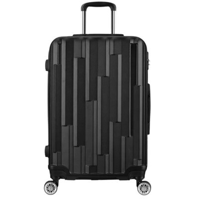 TRAVLR ABS+PC lightweight expandable 24&quot; check-in luggage trolley Mute Double Wheels and TSA Lock.
