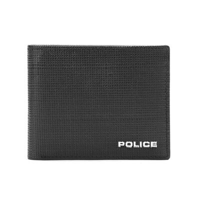 POLICE  Drick Slim Genuine Leather Wallet for Men | Purse for Men/Money Bag for Men|Mens Wallet Gift for Him - Black