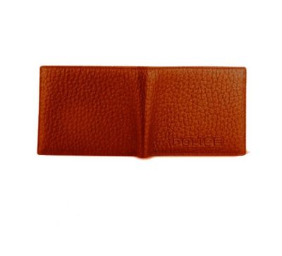 POLICE Hulkin Bi-Fold Men's 100% Genuine Leather Coin RFID Wallet with Card Holders, Gifts for Men- RUST
