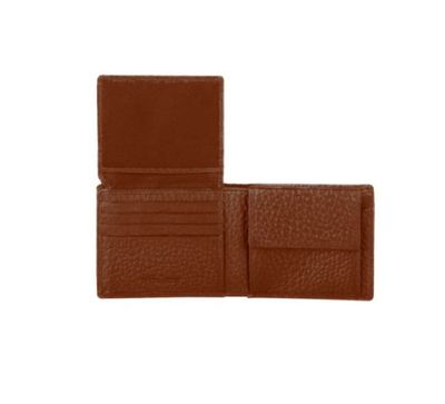 POLICE Hulkin Overflap Men's 100% Genuine Leather Coin Wallet with Card Holders, Gifts for Men- BROWN