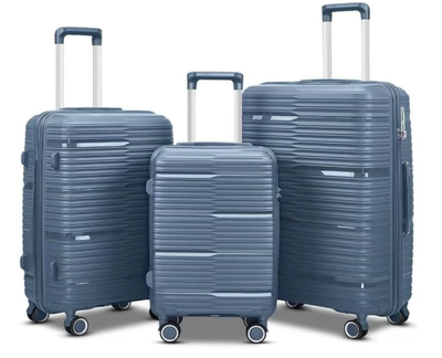TRAVLR 100% PP break resistant lightweight  expandable luggage trolley  set (20&quot;, 24&quot;, 28&quot;)