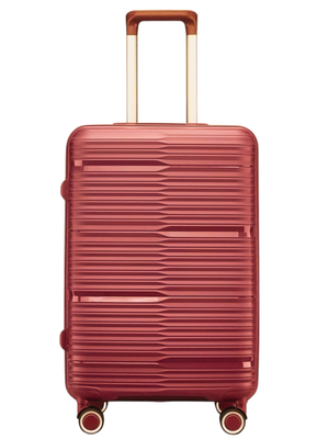 TRAVLR 100% PP break resistant lightweight  expandable 20&quot; carryon  cabin luggage trolley with mute wheels aluminum trolley.