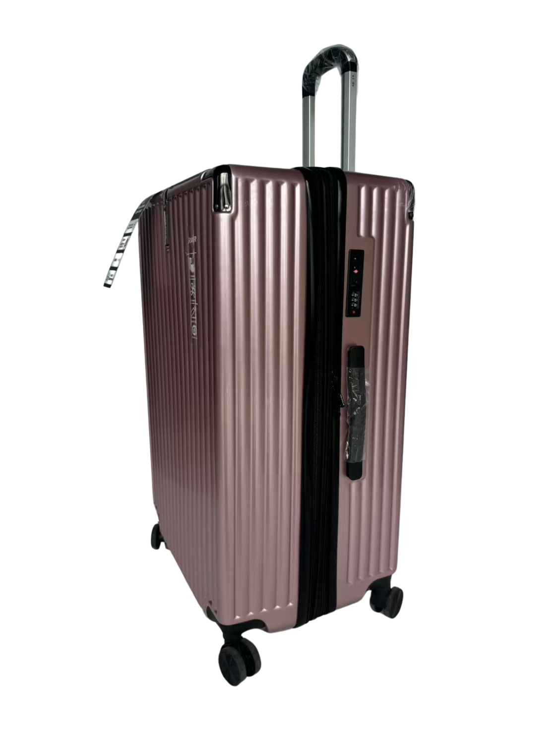 TRAVLR Strokes 2 Piece (20&quot;29&quot;) Hardside Luggage Set Expandable,  Anti-Scratch, Mute Eight Wheels  Wheels and TSA Lock, Color: Rose Gold