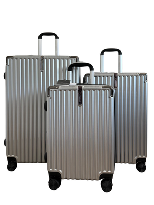 TRAVLR Strokes 3 Piece (20&quot;25&quot;29&quot;) Hardside Luggage Set Expandable,  Anti-Scratch, Mute Eight Wheels  Wheels and TSA Lock