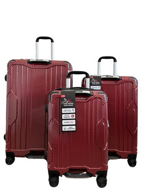 TRAVLR  Textured Print 3 Piece (20&quot;25&quot;29&quot;) Hardside Luggage Set Expandable,  Anti-Scratch, Mute Eight Wheels  Wheels and TSA Lock