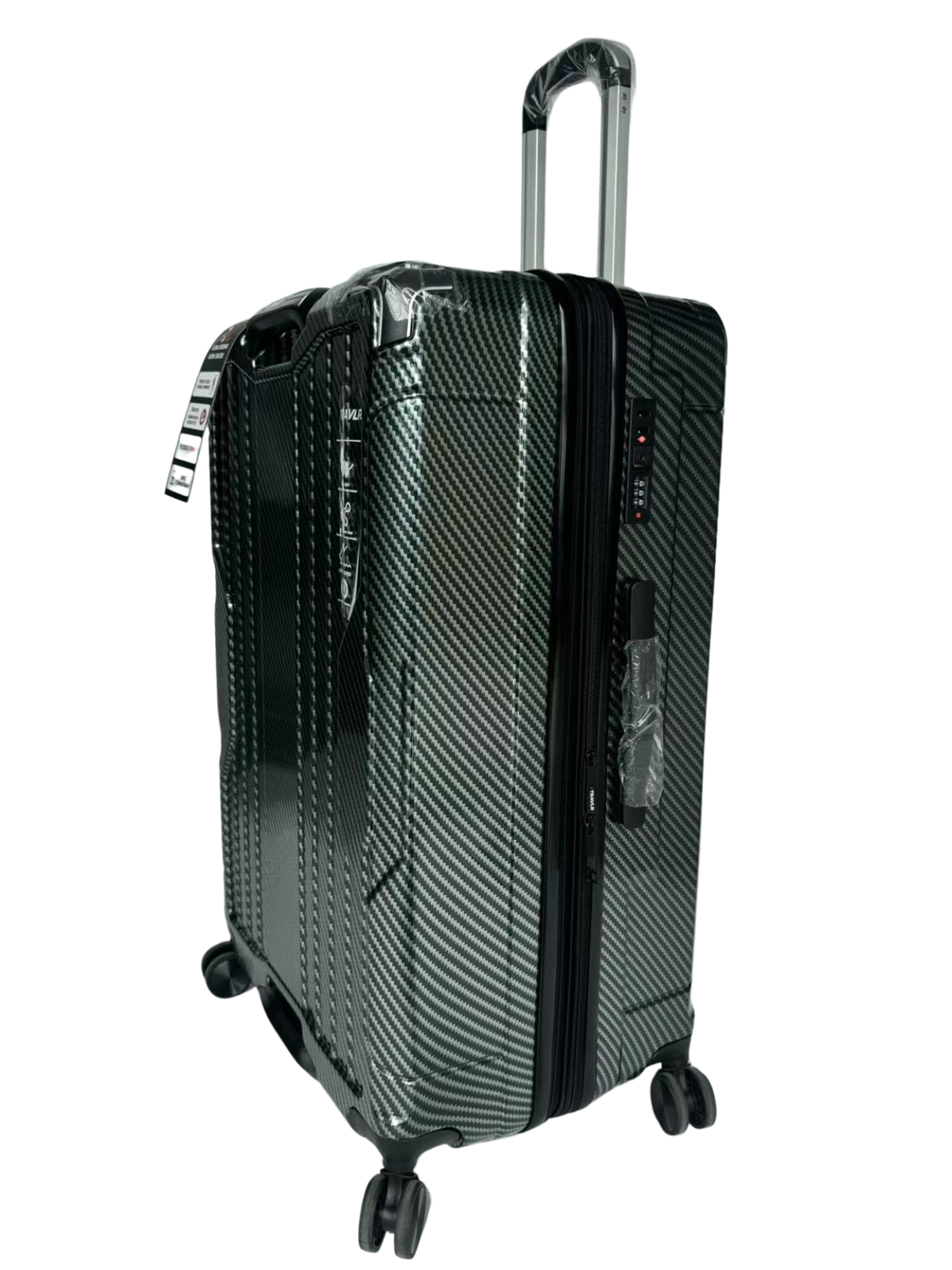 TRAVLR  Textured Print Carryon (20&quot;)Hardside Luggage Expandable,  Anti-Scratch, Mute Eight Wheels  Wheels and TSA Lock, Color: Dark Green